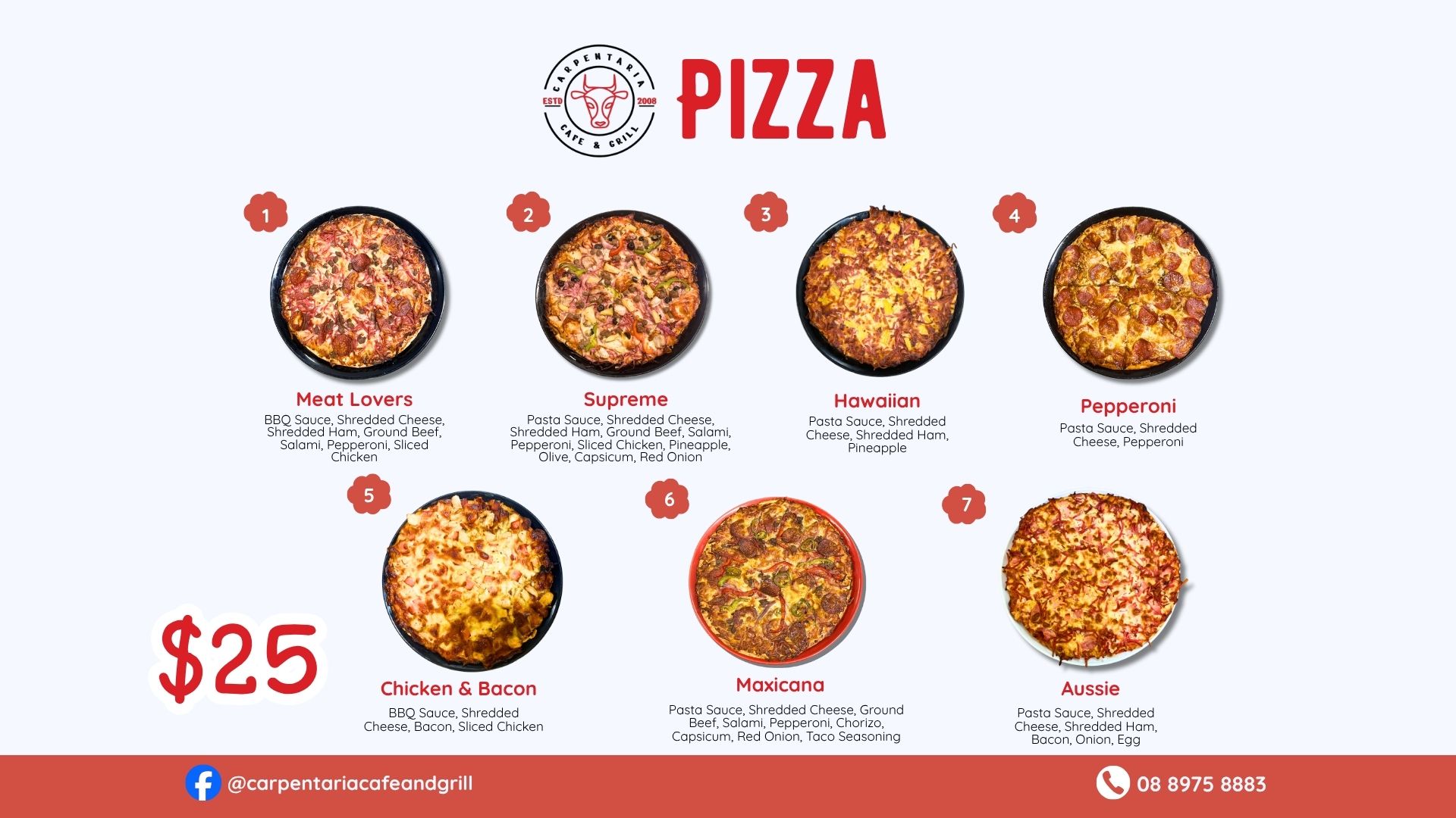 Pizza Menu